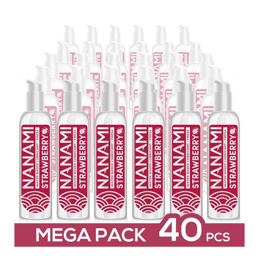 Pack de 40 Water Based Lubricant Strawberry 150 ml
